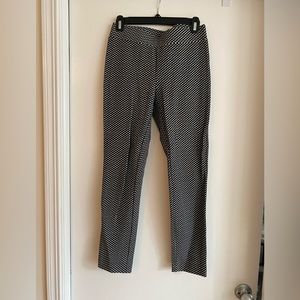 eci New York fitted printed black & white pants, size S